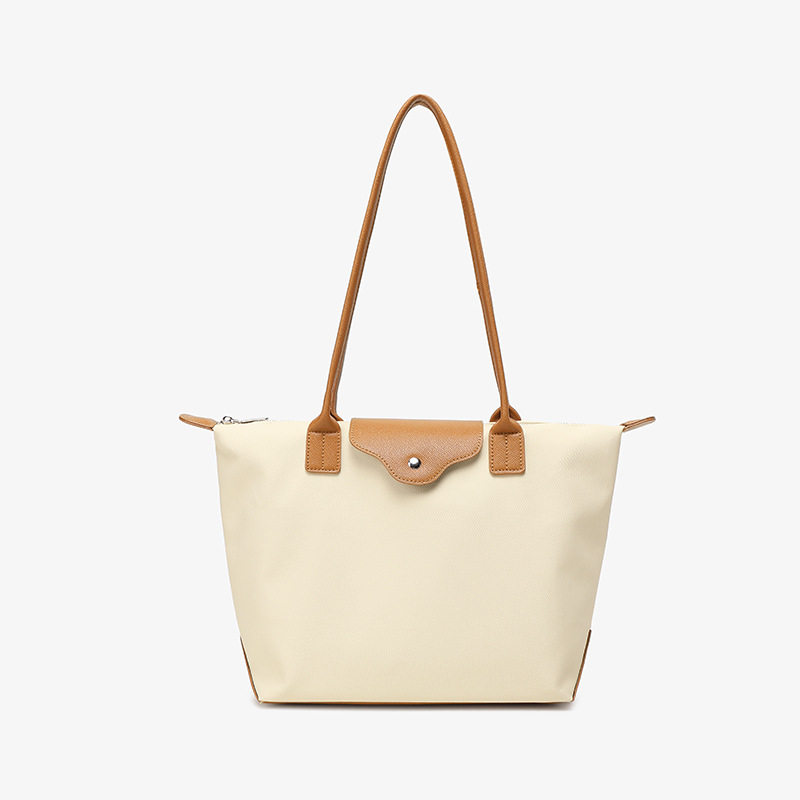 学院风大容量上班通勤防水电脑单肩托特包包女士出行质感轻便大包