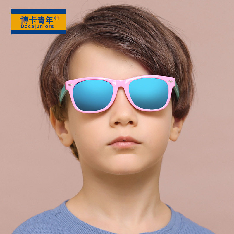 潮流儿童米钉偏光太阳镜时尚男女童彩膜墨镜太阳眼镜d802