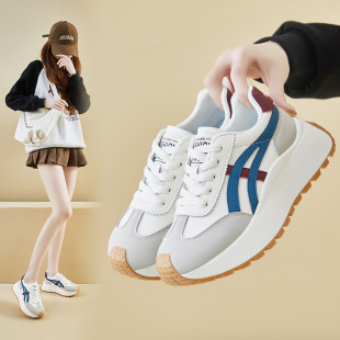 学生运动跑步休闲鞋 ins韩版 女2026春季 老爹鞋 厚底xfk851 新款