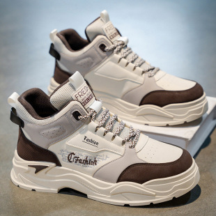 鞋 高帮工装 子男韩版 潮流厚底马丁靴运动休闲板鞋 秋季 短靴潮鞋 男鞋