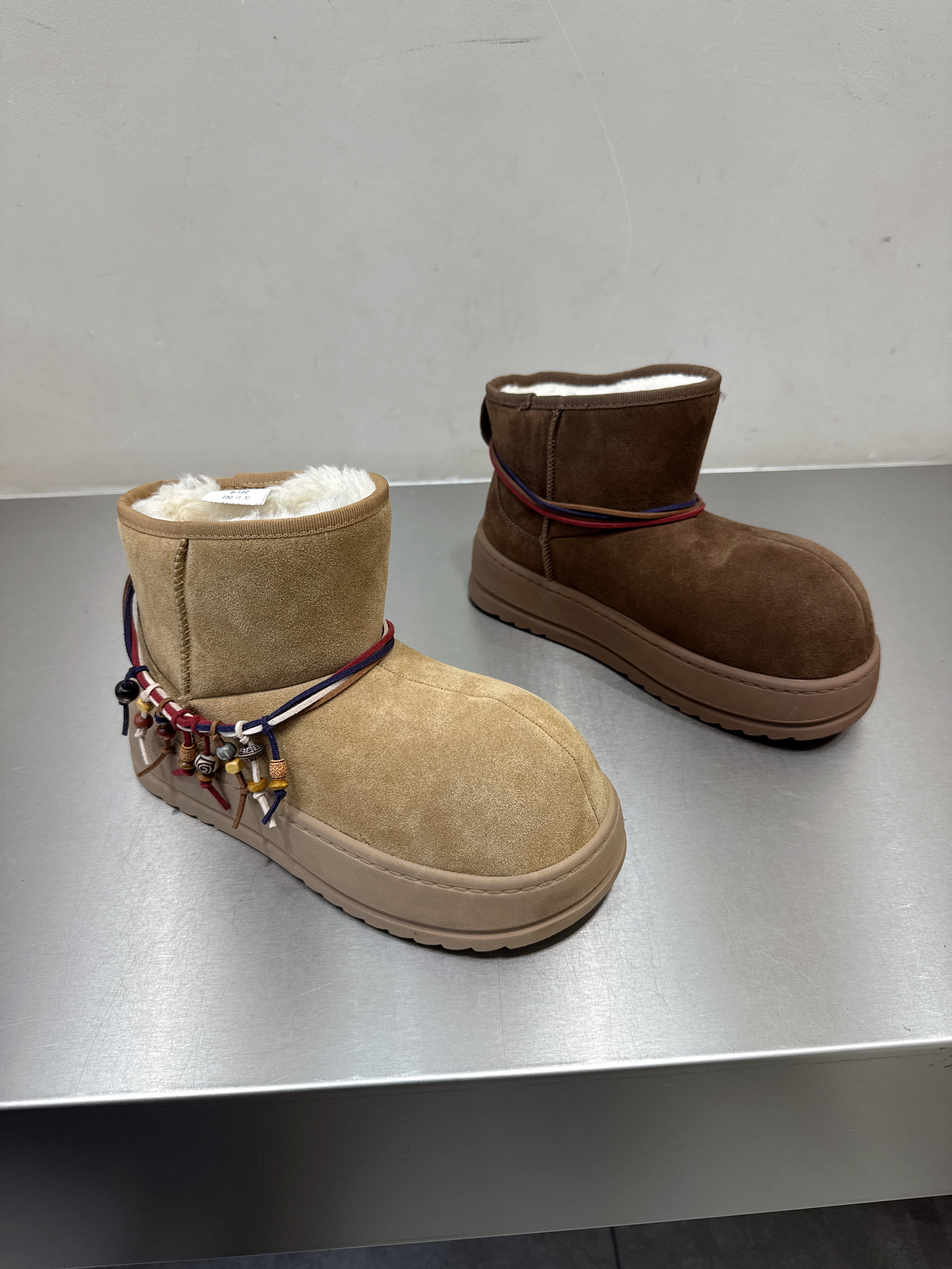 女韩版加绒马丁靴厚底松糕鞋秋冬休闲时尚运动鞋女鞋重工流苏女靴