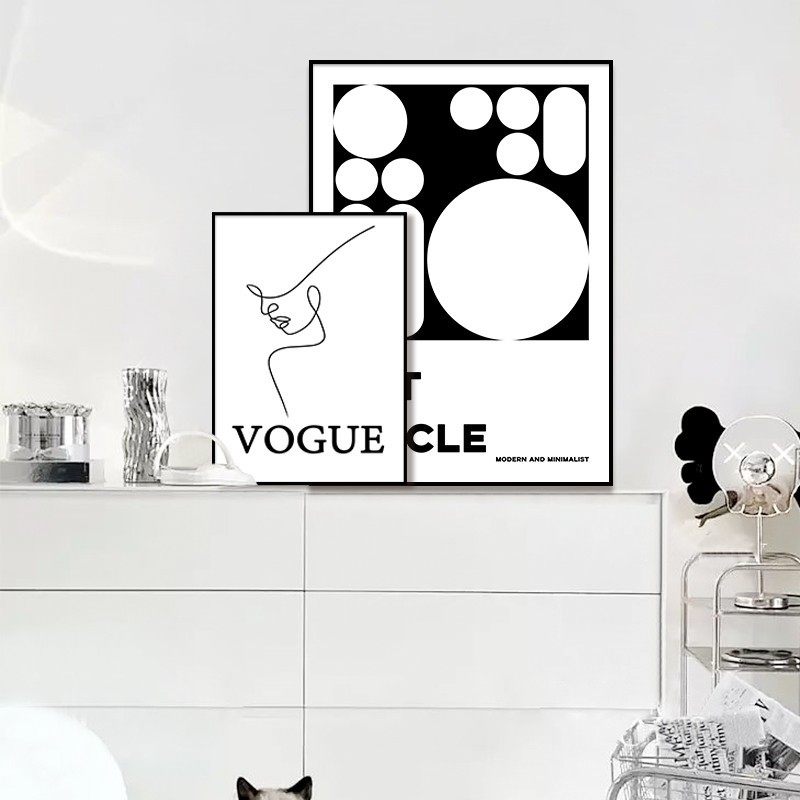 抽象艺术装饰画电视柜床头桌面摆画小众ins落地画高级感黑白挂画,家居饰品,现代装饰画,淘宝优惠券,粉丝福利购,淘宝优惠卷