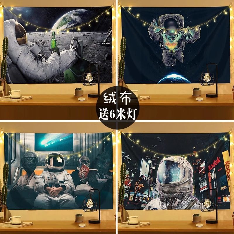 潮流宇航员背景布ins挂布房间宿舍床头装饰墙布潮牌个性简约挂毯,居家布艺,挂毯/壁毯,淘宝优惠券,粉丝福利购,淘宝优惠卷