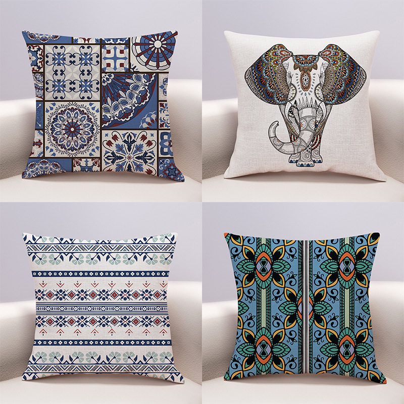 傣族民族中国风抱枕靠垫沙发汽车客厅复古棉麻靠枕床头软包靠背垫,居家布艺,靠垫/抱枕,淘宝优惠券,粉丝福利购,淘宝优惠卷