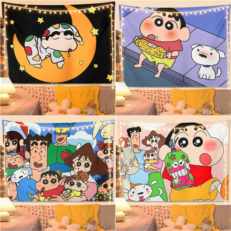 蜡笔小新背景布装饰布置拍照可爱卡通挂布房间宿舍床改造墙布挂毯,居家布艺,挂毯/壁毯,淘宝优惠券,粉丝福利购,淘宝优惠卷