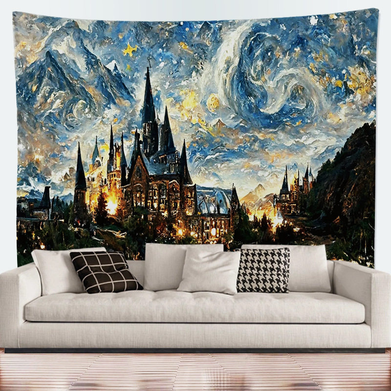 霍格沃茨背景布挂布小众高级墙布卧室背景墙挂毯画布房间床头挂画,居家布艺,挂毯/壁毯,淘宝优惠券,粉丝福利购,淘宝优惠卷