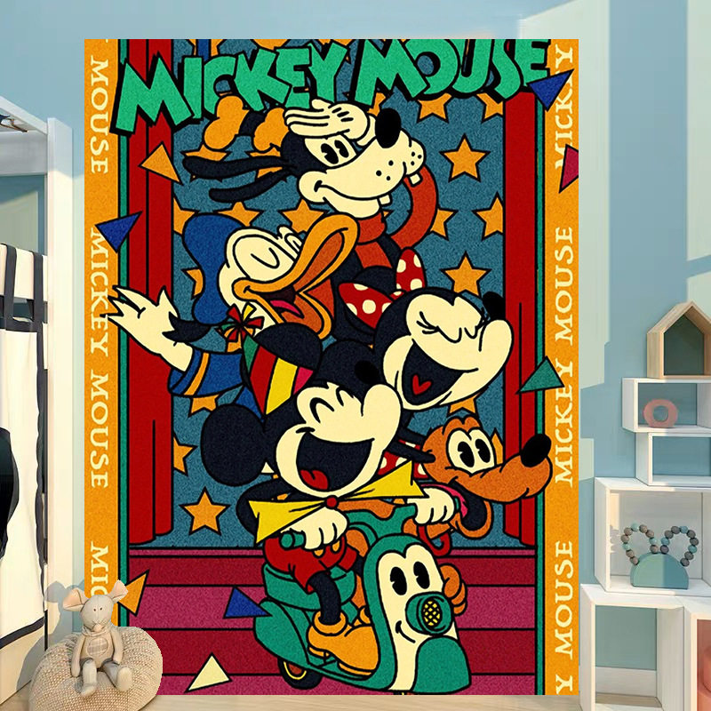 儿童卡通米奇挂布可爱宿舍床头装饰背景布网红ins房间背景墙挂毯,居家布艺,挂毯/壁毯,淘宝优惠券,粉丝福利购,淘宝优惠卷