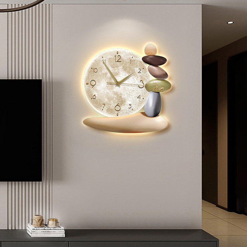 石来运转钟表挂钟客厅创意新款电视背景墙装饰家用静音时钟挂墙表,家居饰品,挂钟,淘宝优惠券,粉丝福利购,淘宝优惠卷