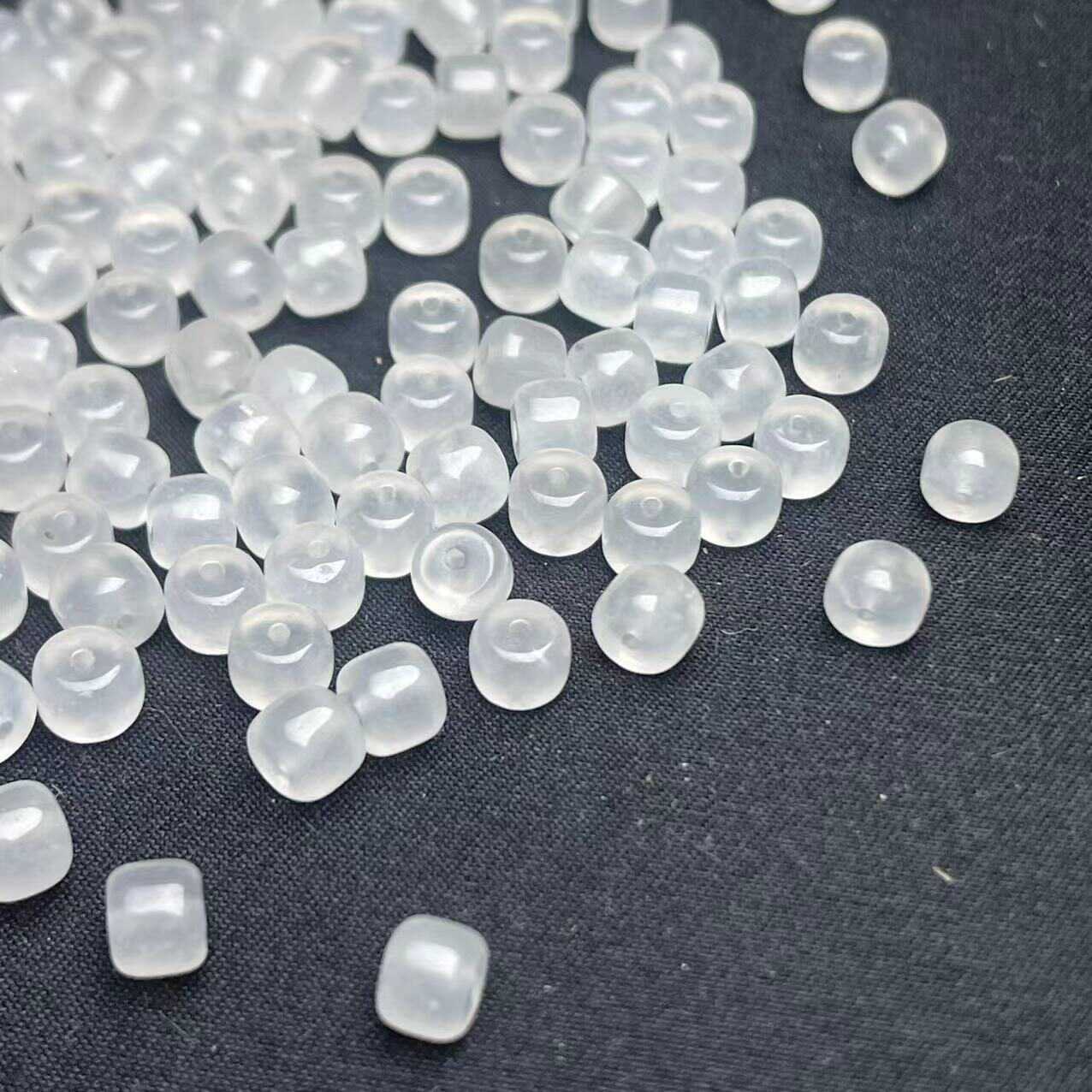 6毫米天然金丝玉白冰宝石