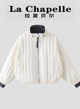 拉夏贝尔女童棉服外套冬