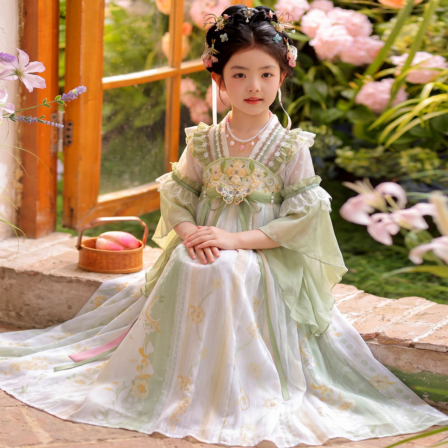汉服女童2026新款夏季儿童古风绝美连衣裙国风裙子女孩古装公主裙