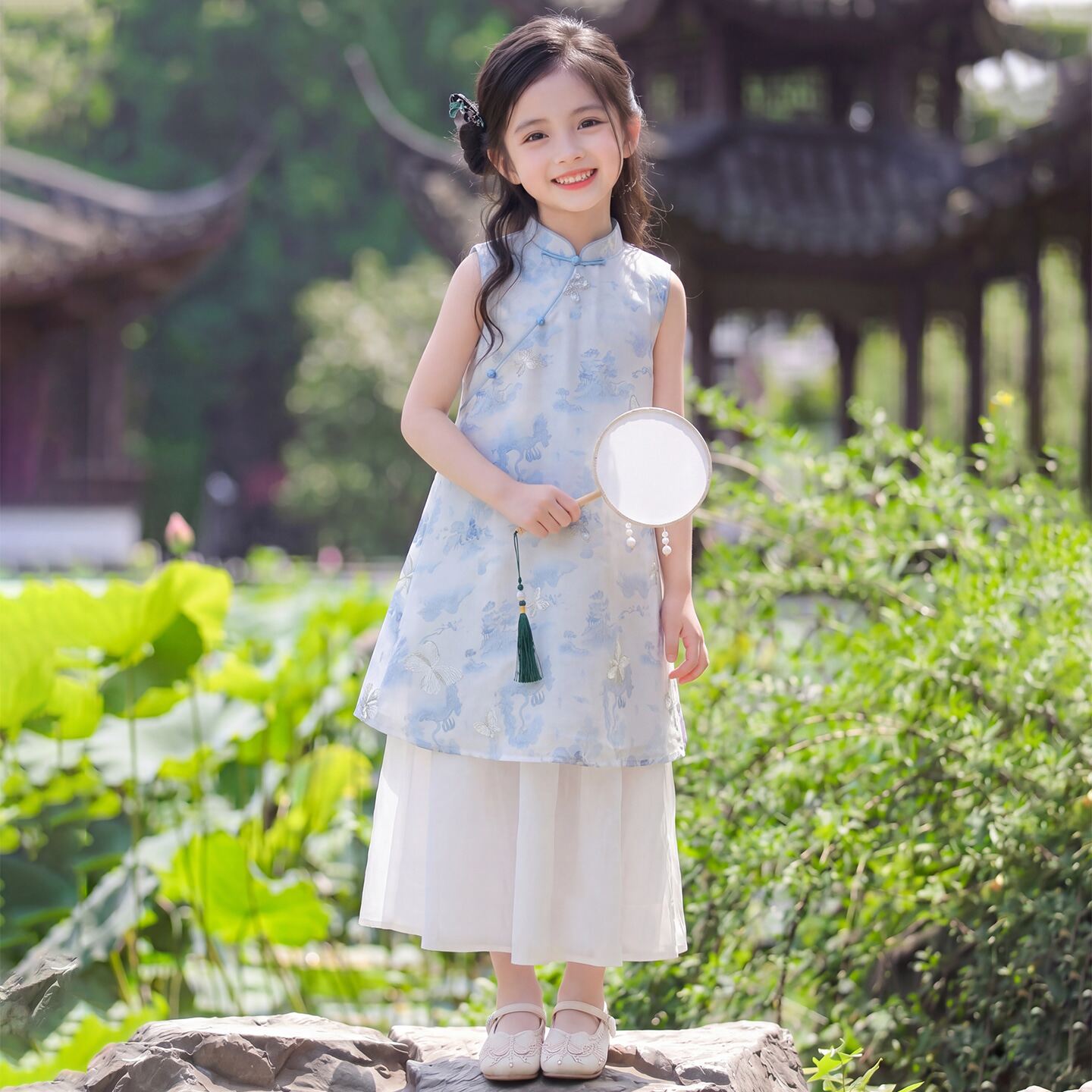 女童旗袍裙2026新款儿童夏季薄款新中式连衣裙小女孩汉服国风裙子