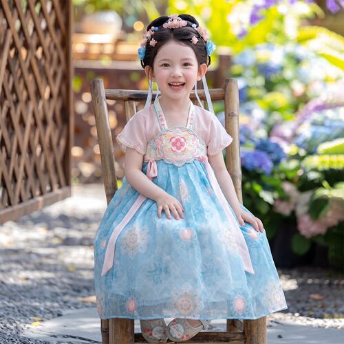 汉服女童夏季2026新款国风仙气襦裙女孩古装连衣裙儿童唐装公主裙