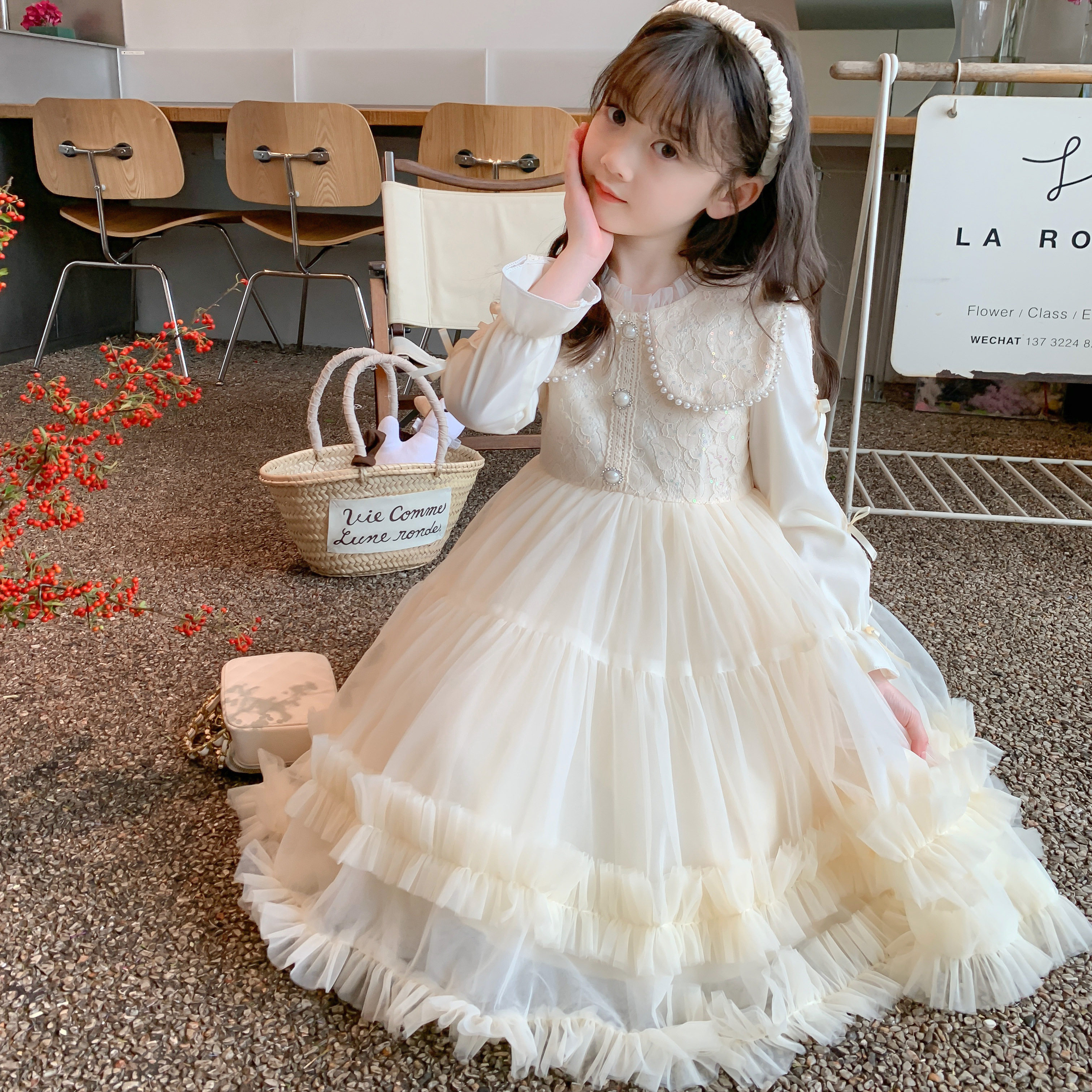 女童公主裙2026新款春季洋气超好看小女孩连衣裙春装儿童生日裙子