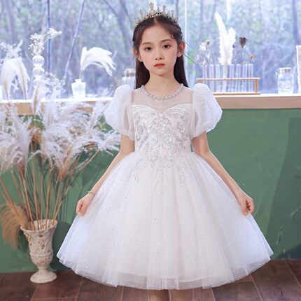 女童礼服公主裙轻奢小众高端主持人儿童生日小女孩花童婚礼蓬蓬裙