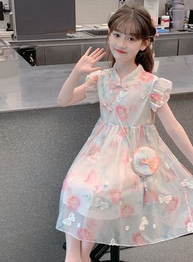 女童连衣裙夏季新中式儿童国风裙子2026新款夏装小女孩旗袍公主裙