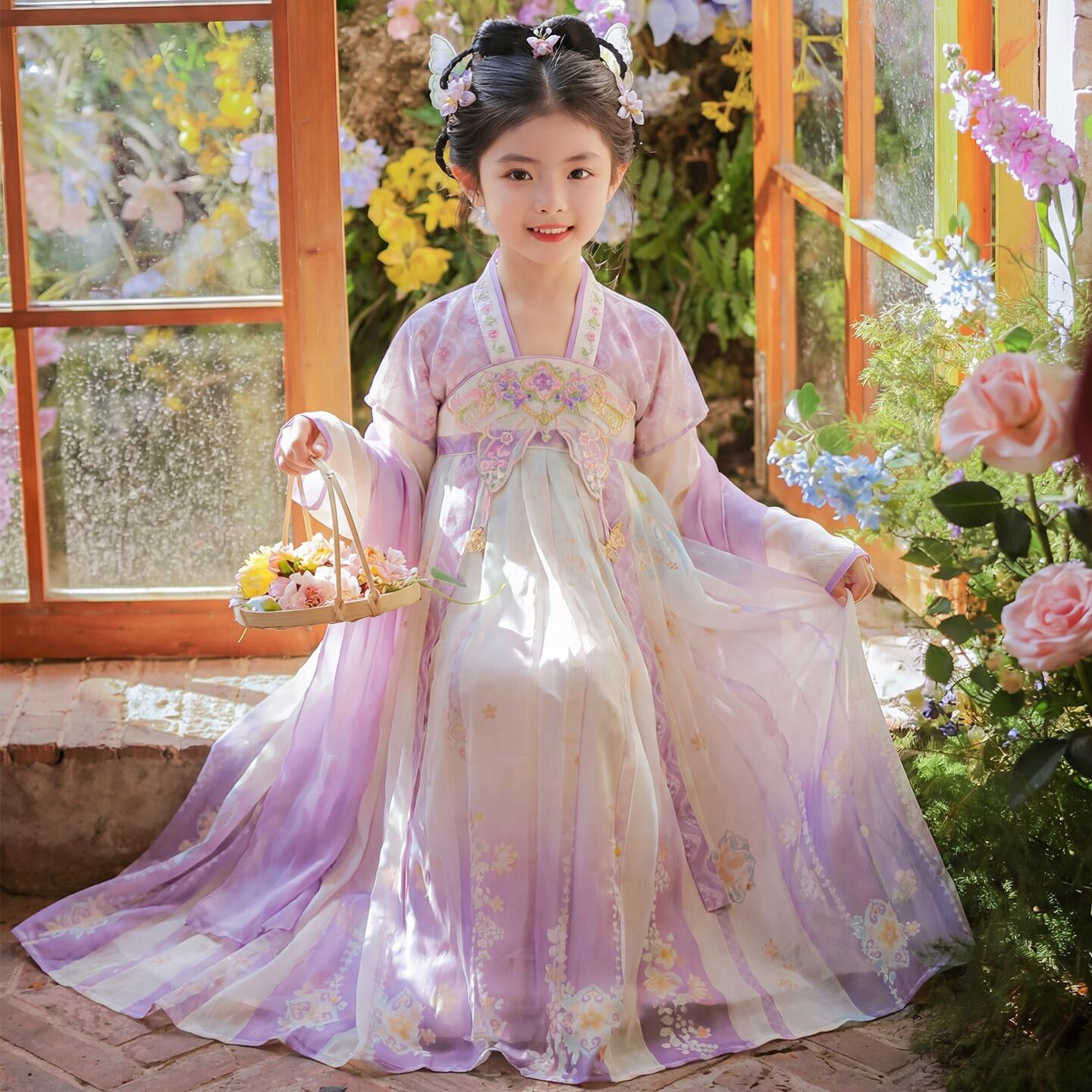女童汉服2026新款儿童古装超仙国风公主连衣裙女孩中秋节古风唐装