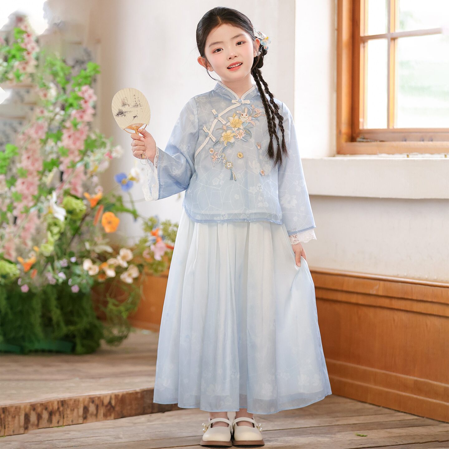 汉服女童秋季2026新款儿童古风国风套装小女孩新中式日常可穿唐装