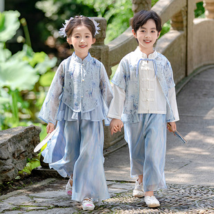 儿童汉服男童2026新款 女童日常可穿中式 国风唐装 小学生演出服 古装