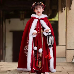 拜年服女宝中国风2022新款 过年冬季 古装 女童汉服冬款 儿童新年唐装