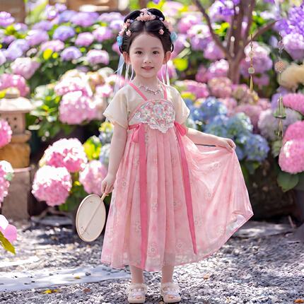 女童汉服2026新款夏季薄款儿童古装中国风连衣裙女孩古风公主裙子