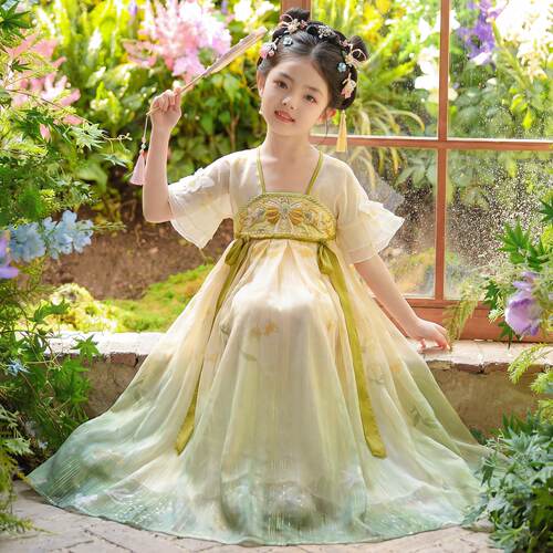 汉服女童夏季薄款2026新款儿童中国风超仙古风连衣裙女孩古装裙子