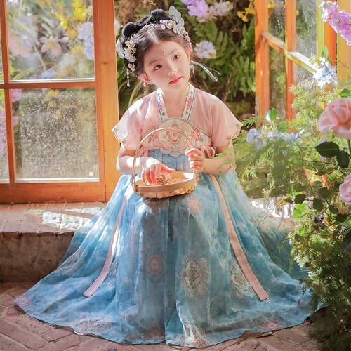 汉服女童古风2026新款儿童夏季薄款中国风公主连衣裙女孩古装裙子