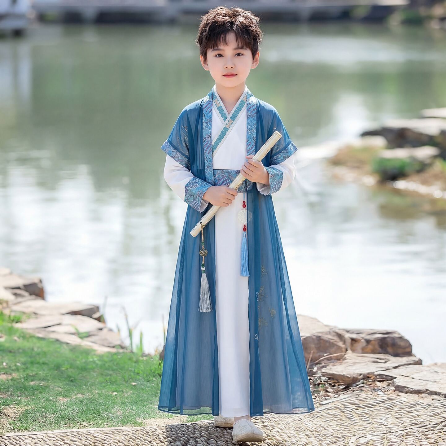 男童汉服2026新款儿童新中式国风唐装男孩古风帅气公子小少爷古装