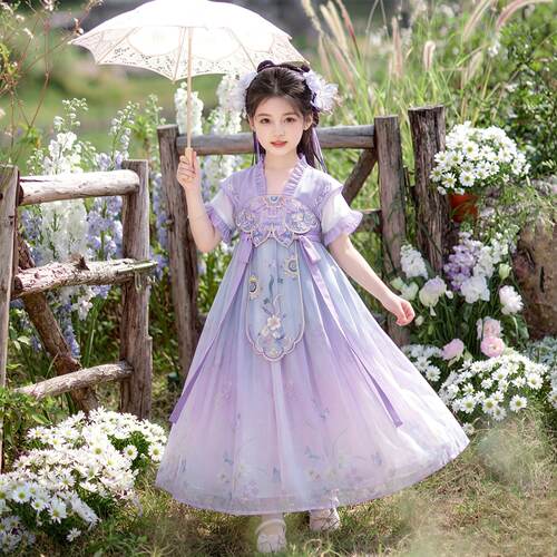 汉服女童夏季2026新款儿童古风绝美公主裙女孩古装日常可穿连衣裙