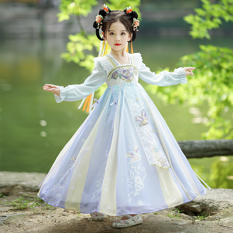 女童汉服秋款中国风2023新款超仙古装秋季儿童装裙子女孩古风公主