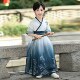 男孩中式 汉服男童夏季 唐装 儿童古装 古风中秋节演出服 国风2026新款