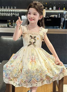 女童连衣裙夏季2026新款儿童法式吊带裙女孩度假风公主裙夏天裙子