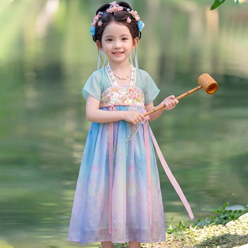 汉服女童夏季2026新款儿童古风超仙国风公主连衣裙小女孩古装裙子
