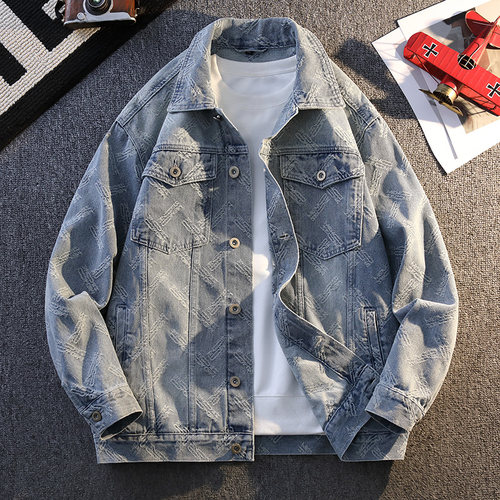 复古做旧水洗牛仔夹克男2025新款春秋季美式高街潮牌休闲衬衫外套