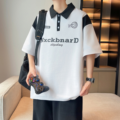 男孩POLO衫2025夏季新款初中学生翻领短袖t恤青少年大童男装半袖