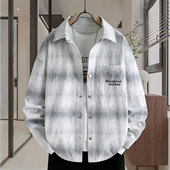 牛仔外套青少年男装 式 春装 高中生复古做旧衬衫 夹克 2026新款 春秋季