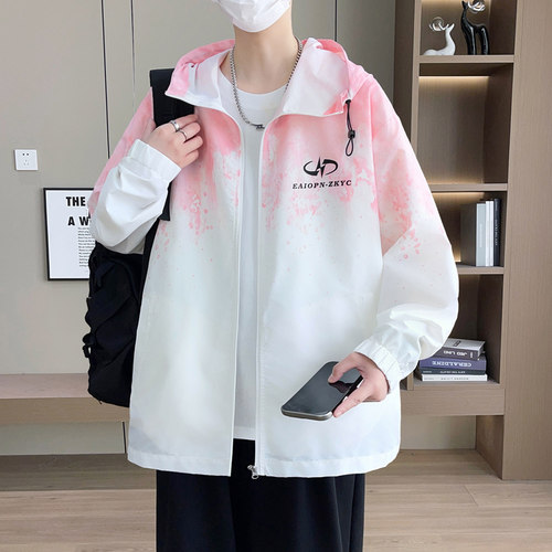 情侣款防晒服夏季2026超火轻薄冰丝外套男款青少年学生防晒衣潮牌