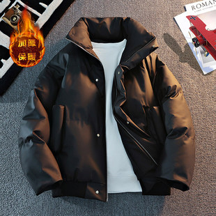 高级感痞帅加厚棉服外套男宽松美式 冬季 高街立领棉袄 棉衣男士 短款