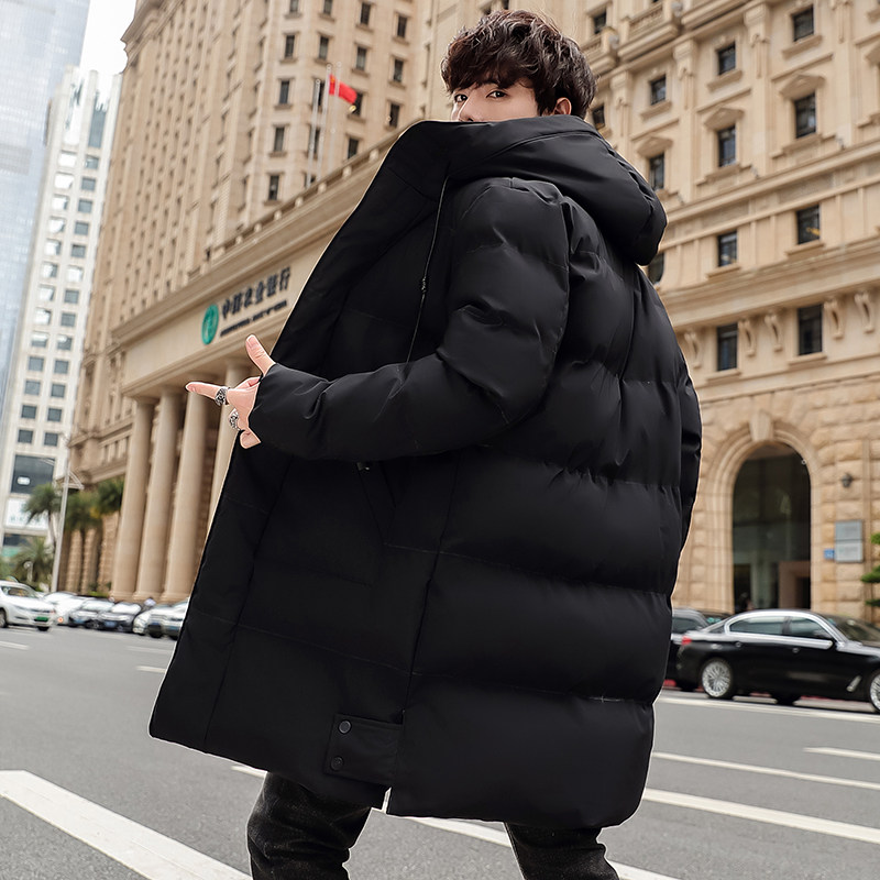 防寒中长款羽绒棉服男士高级感痞帅休闲棉衣外套男冬季加厚棉袄子