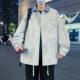 纯棉翻领牛仔外套男春秋季 高级感痞帅小香风夹克宽松潮牌休闲上衣