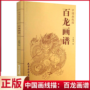 山水花鸟动物人物画谱 现货正版 中国画白描画谱国画 社 于艳华 线描画谱白描画谱工笔画谱 天津杨柳青出版 中国画线描：百龙画谱