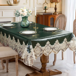 油蜡皮桌布防水防油免洗长方形方桌轻奢餐桌布台布茶几桌垫防烫