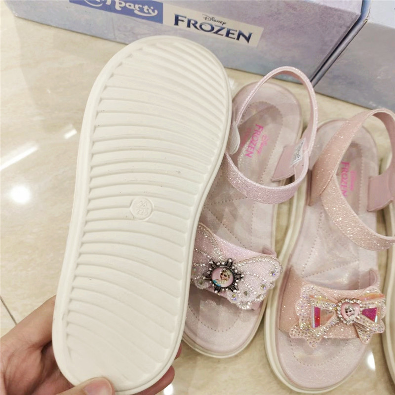 23新款女童凉鞋冰雪公主儿童夏季轻便防滑好品软底简洁童鞋沙滩女