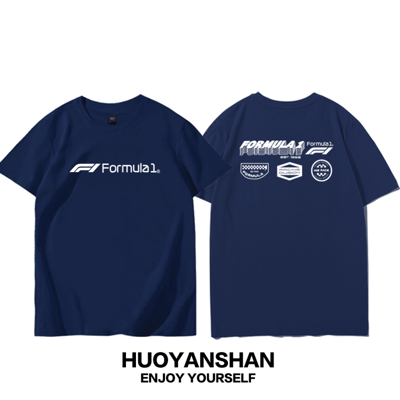 F1赛车运动短袖T恤纯棉半袖