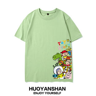 玩具总动员T恤男女纯棉情侣装胡迪巴斯光年三眼仔半袖皮克斯短袖