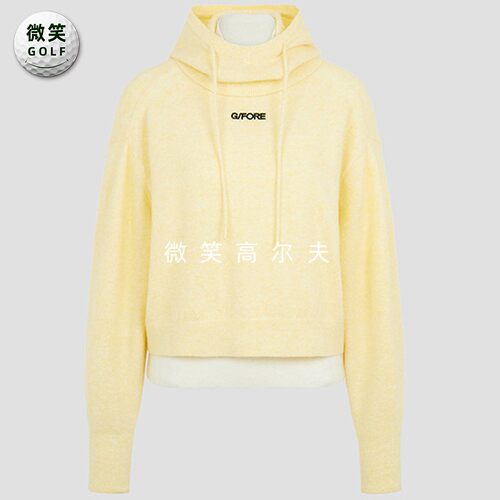 高尔夫女士连帽保暖运动针织衫