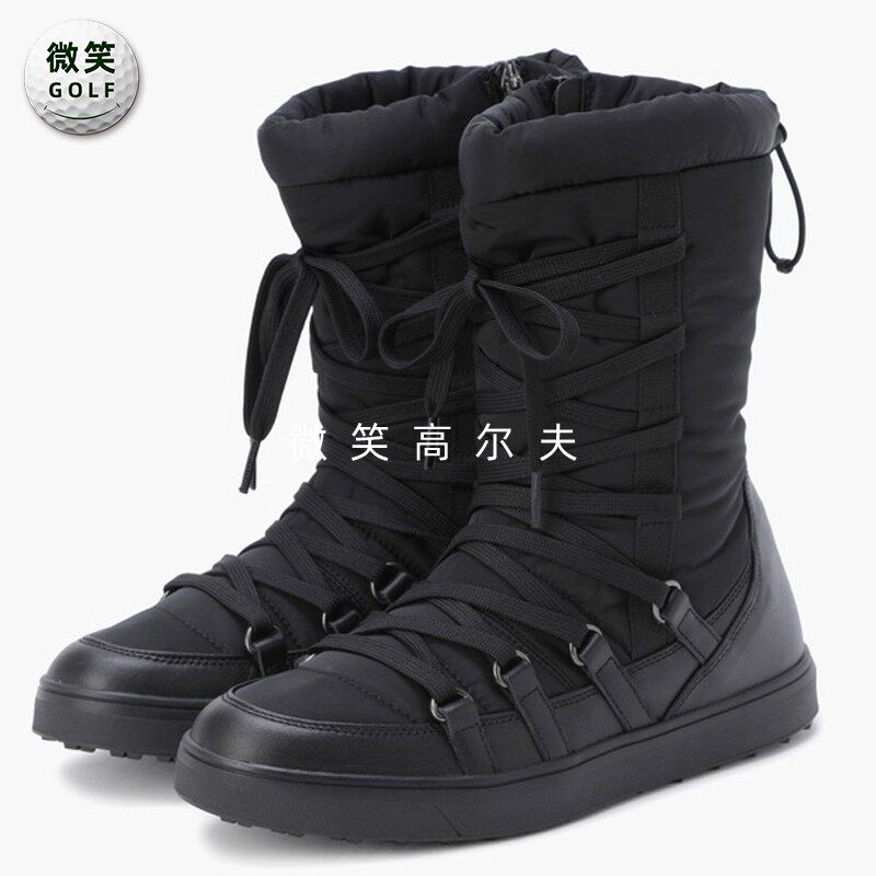 2025冬新品韩国代购MUNSINGWEAR高尔夫女防寒系带抽绳运动高筒靴