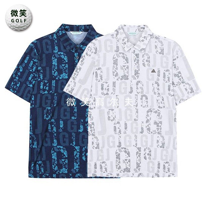 特价2025夏新款韩国代购标志印花高尔夫球服男士运动短袖T恤GOLF