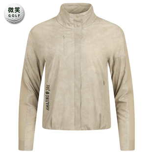 2025秋冬新韩国代购amazingcre高尔夫女立领针织防风运动夹克外套