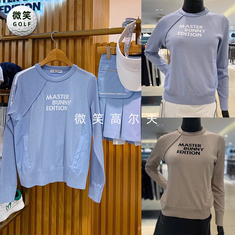2025春新款韩国代购MASTER PG宽松圆领高尔夫球服女士套头衫GOLF